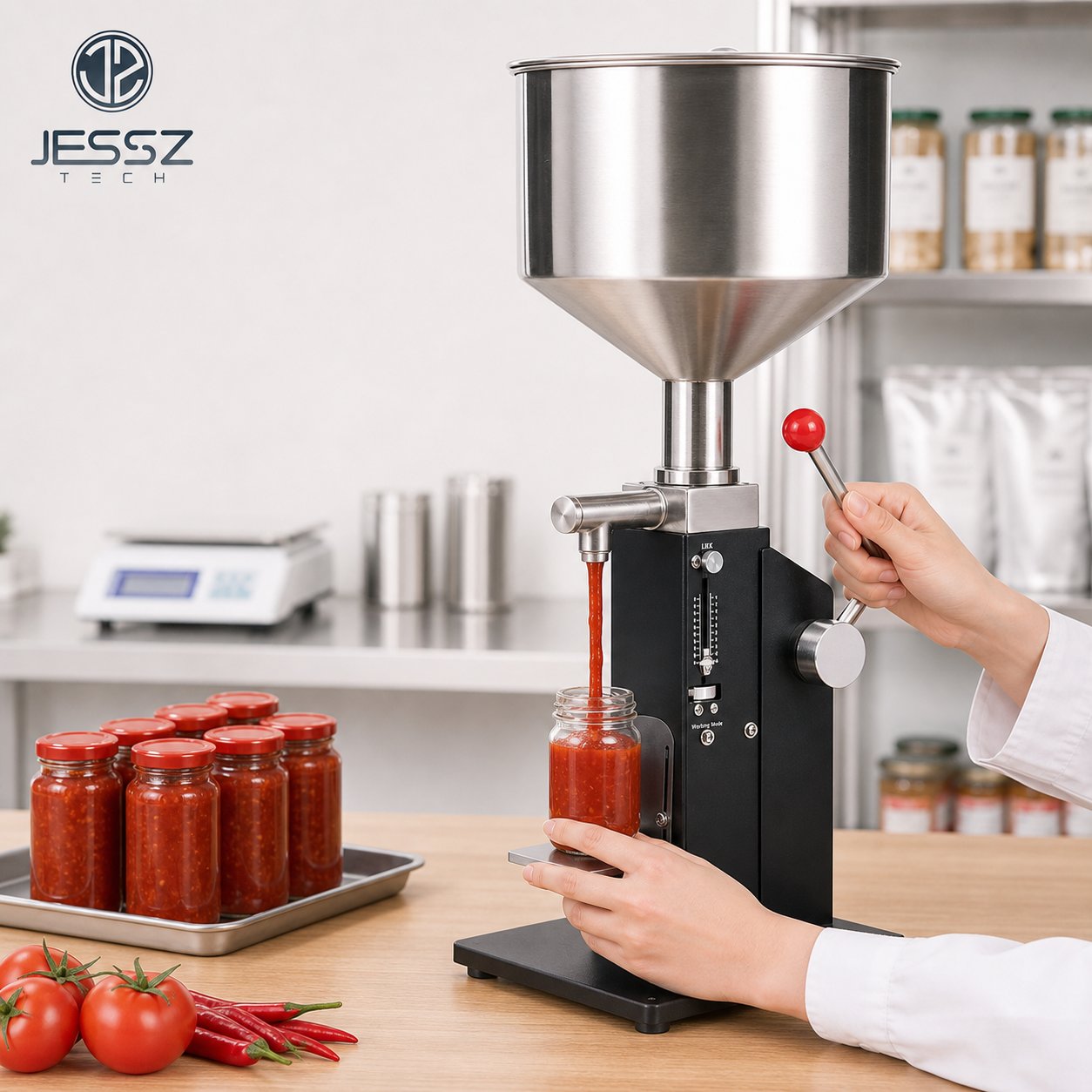 A03Pro Manual Benchtop Filling Machine for Liquids and Pastes